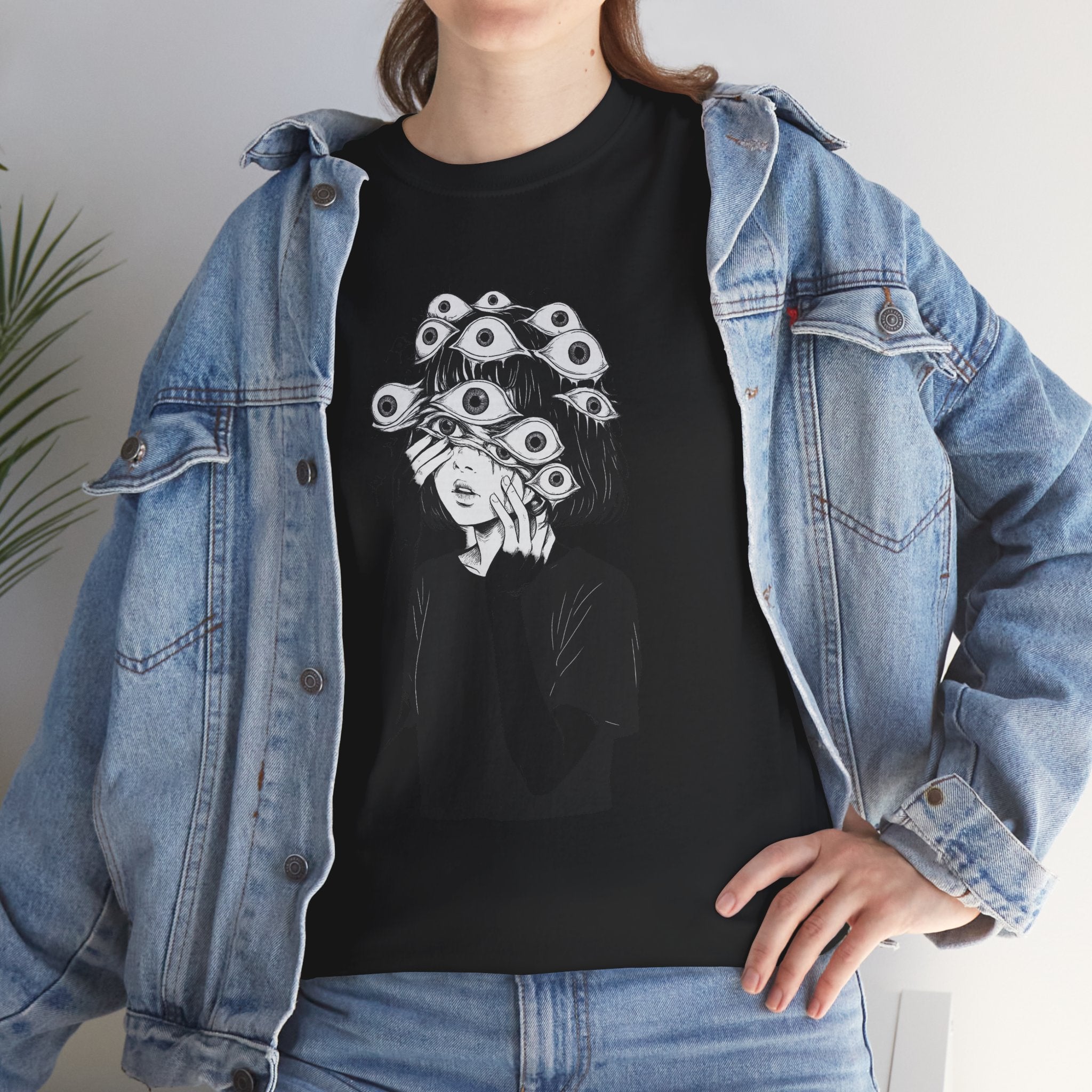 anime manga Artistic Unisex Tee with Eye Design | Perfect Gift for Art Lovers, Unique Casual Wear, Artistic T-Shirt, Creative Fashion,